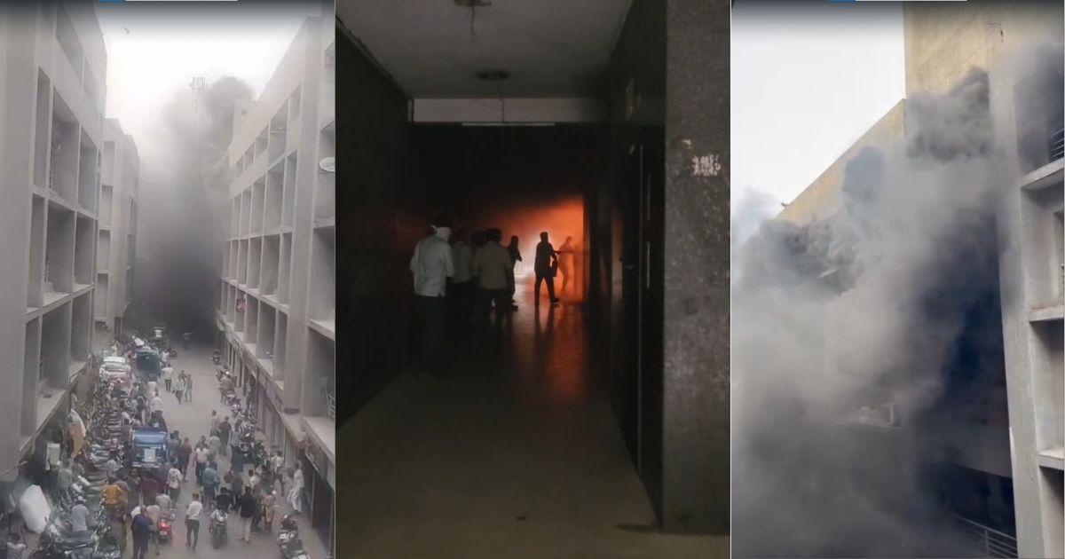 <p><strong>અમદાવાદની ન્યૂ ક્લોથ માર્કેટમાં ભીષણ આગ: <span style="color: rgb(224, 62, 45);" data-mce-style="color: rgb(224, 62, 45);">10થી વધુ દુકાનોમાં ફેલાઈ, 4 લોકોનું રેસ્ક્યુ</span></strong></p>