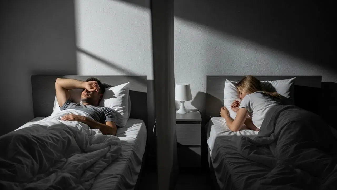 <p>નવો ટ્રેન્ડ: <span style="color: rgb(224, 62, 45);" data-mce-style="color: rgb(224, 62, 45);"><strong>ઊંઘને પ્રાથમિકતા આપવા માટે કપલ્સ લઈ રહ્યા છે ‘સ્લીપ ડિવોર્સ’</strong></span></p>