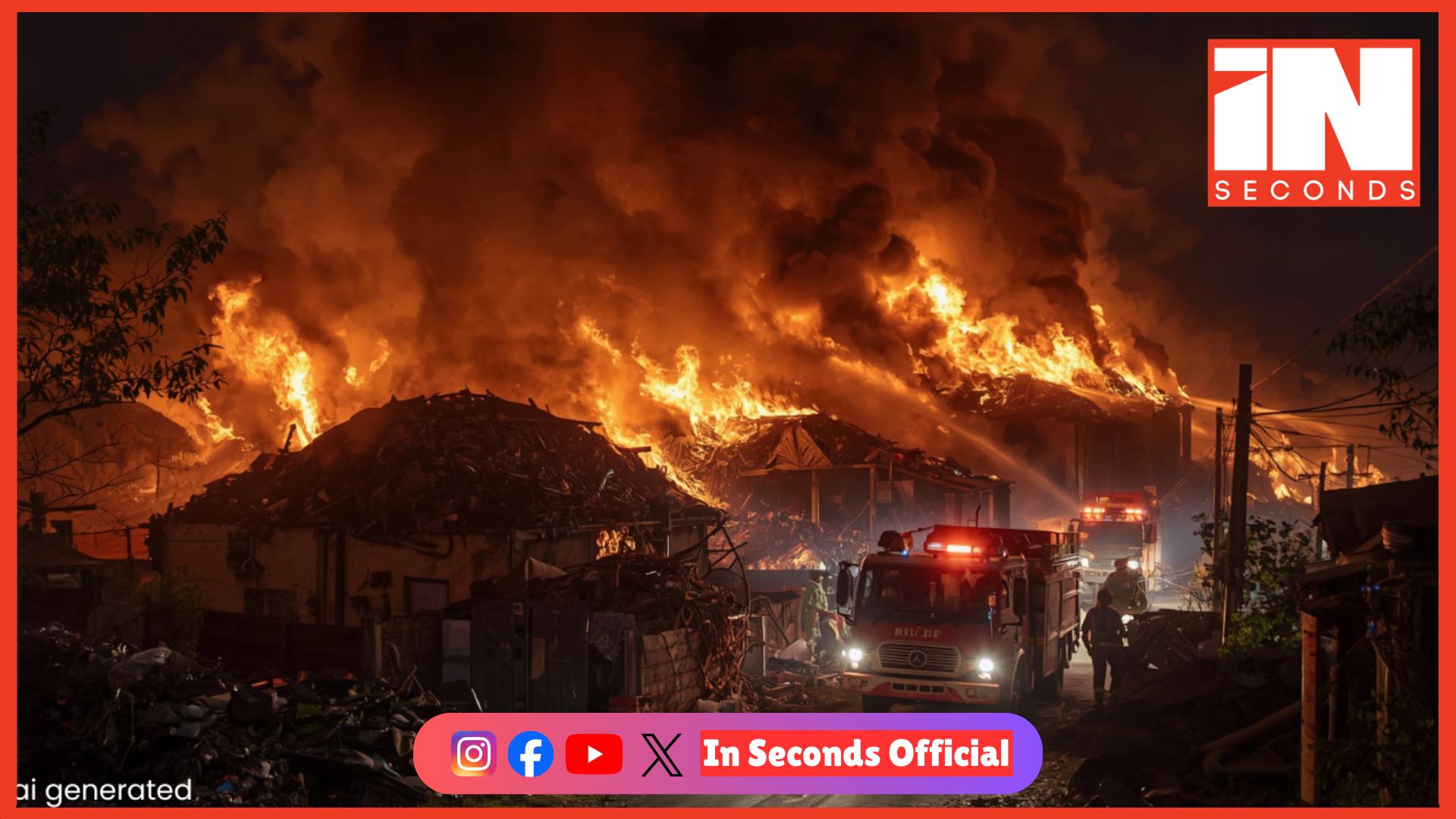 <p><strong><span style="color: rgb(224, 62, 45);" data-mce-style="color: rgb(224, 62, 45);">વાપીના ડુંગરામાં મધરાતે ભીષણ આગ:</span> 25થી વધુ સ્ક્રેપ ગોડાઉન બળીને ખાખ, લાખોનું નુકસાન</strong></p>