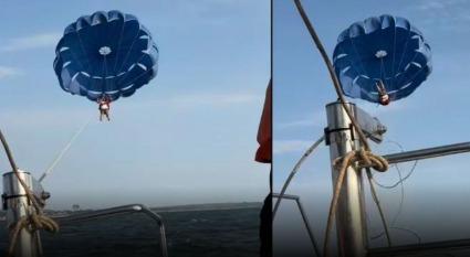 <p><strong>ગોવાના બાગા બીચ પર પેરાસેલિંગ દરમિયાન <span style="color: rgb(224, 62, 45);" data-mce-style="color: rgb(224, 62, 45);">કેબલ તૂટતા પ્રવાસી દરિયામાં ખાબક્યો !</span></strong></p>