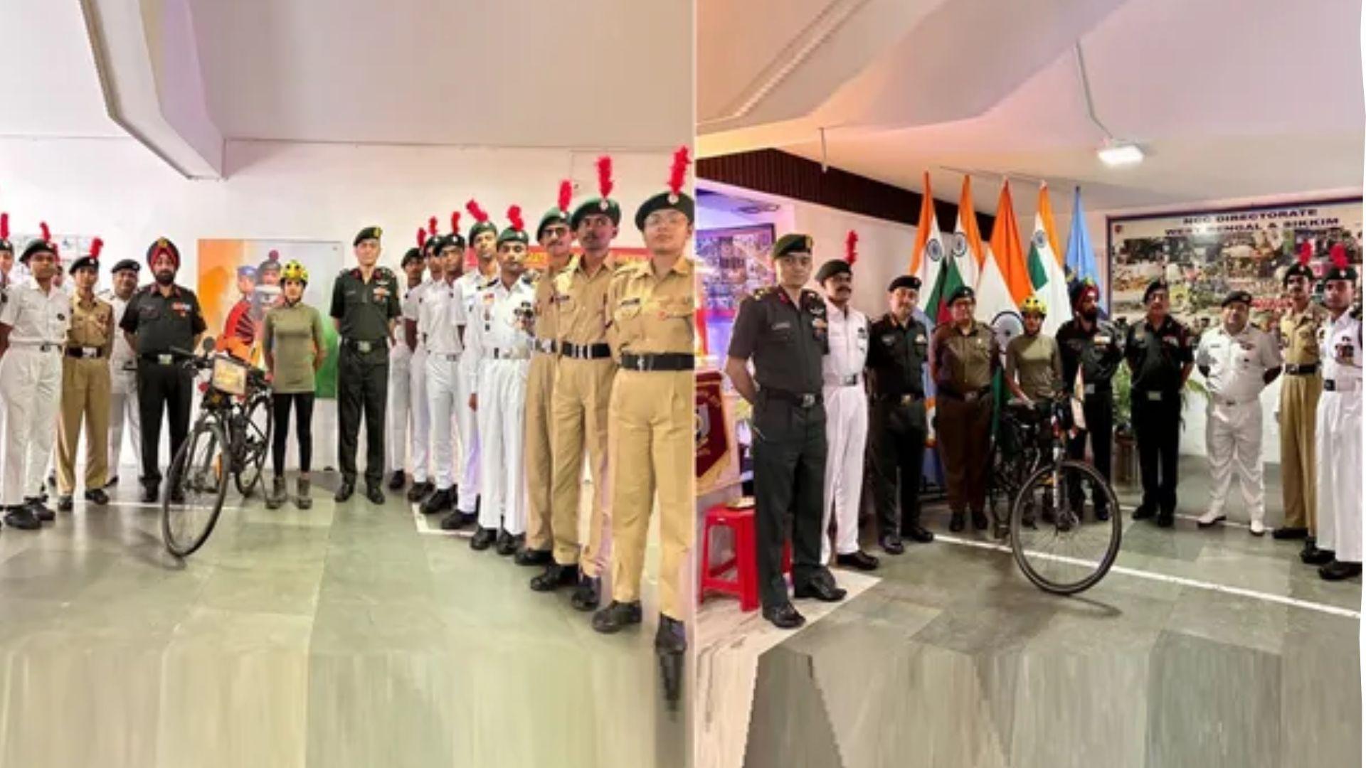 <p><span style="color: rgb(224, 62, 45);" data-mce-style="color: rgb(224, 62, 45);">5700 કિમીની મુસાફરી કરીને કોલકાતા પહોંચી આશા માલવીય,</span> NCC કેડેટ્સમાં ભર્યો જોશ</p>